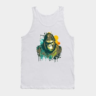 Graffiti Paint Gorilla Ape Creative Tank Top